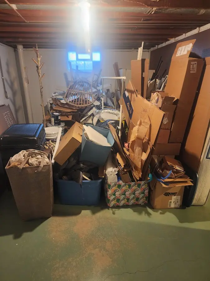 Roll-off dumpster container at job site for 20 Yard Dumpster Rental in Worland